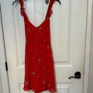Size small red floral minidress